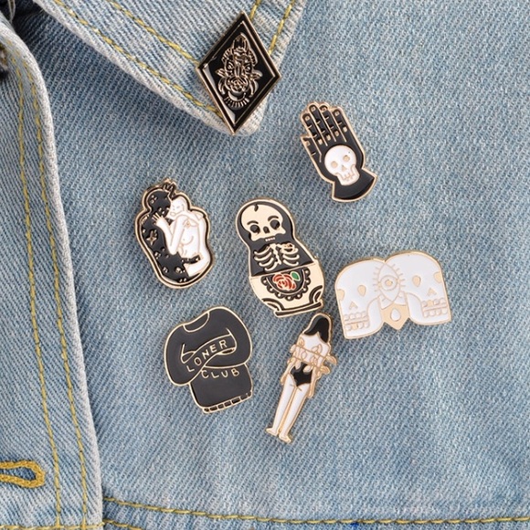 Jewelry - Dia De Los Muertos Enamel Pin Set